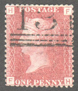 Great Britain Scott 33 Used Plate 130 - FH - Click Image to Close